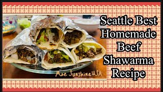 Seattle Best Homemade Beef Shawarma Onette’s Winning Recipe [upl. by Nirrac]