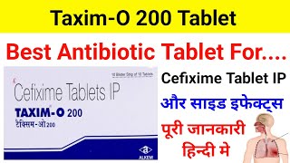 TaximO 200 TabletCefixime Tablet IP Uses  Dose  Review [upl. by Slyke]