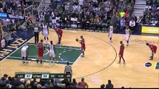 Chauncey Billups Flops on 3 point shot vs Jazz 120312 [upl. by Yliram]