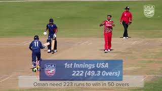 USA v Oman Match 3  Full Highlights [upl. by Oatis649]