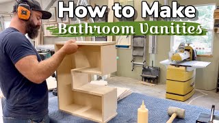 Easy Bathroom Vanity Build  How to Build Floating Cabinets [upl. by Efeek]