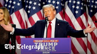 In full Donald Trump declares victory in 2024 US presidential election [upl. by Gnep]