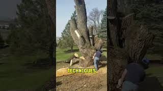 300YearOld Tree Cut Down treefelling cuttingdowntrees logging [upl. by Ardekahs]