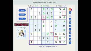 Free daily sudoku kingdom  play sudoku kingdom  daily sudoku online [upl. by Marston]