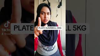 Plate dumbbell 5kg follow tiktokku ya workout fyp olahraga gym olahragadirumah gymfromhome [upl. by Andi]