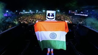 Marshmello pays respect to Pulwama soldiers and holds moment of silence before all India shows [upl. by Roda854]