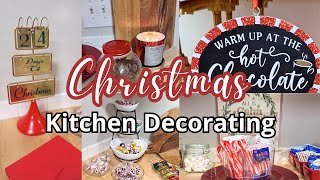 Christmas Kitchen Decorate With Me 2024 Christmas Hot Cocoa Bar  Christmas Decorating Ideas [upl. by Shelton10]