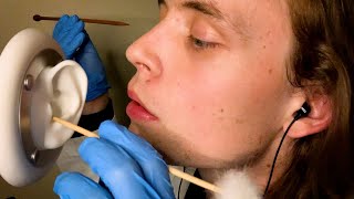 ASMR DEEP EAR CLEANING EXAM 👂 UP CLOSE WHISPERING doctor roleplay sensitive mic ear to ear [upl. by Durkin626]