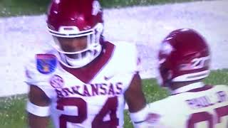 Quincey McAdoo does sleeping baby celebration after putting a Kansas Receiver on the shitter 🤯🤯🤯 [upl. by Enyale]