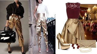 COMBINACIONES CON DORADO IDEAS DE OUTFITS 20222023✨COMBINATIONS WITH GOLD OUTFITS IDEAS 20222023 [upl. by Atterol893]