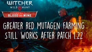 The witcher 3 blood and wine Greater Red mutagen farming patch 131 pc ps4 xbox [upl. by Cointon]