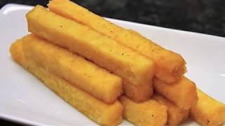 Receita de POLENTA FRITA SEQUINHA [upl. by Reema]