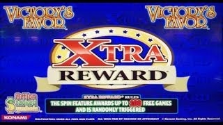 Konami Gaming Xtra Reward  Victorys Favor Slot Bonus WINS [upl. by Eijneb844]