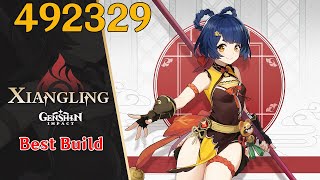 Xiangling 17k To 492k Damage Showcase  Best Xiangling Build Genshin Impact [upl. by Otnicaj]