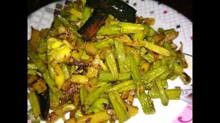 मसाला बरबटी फ्राई  Masala Long Yard Beans Fry  Bhuna Barbati Recipe [upl. by Artimid]