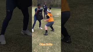 Oline Drills youthfootball popwarner footballdrills footballdrillsforkids oline offensiveline [upl. by Aslin555]