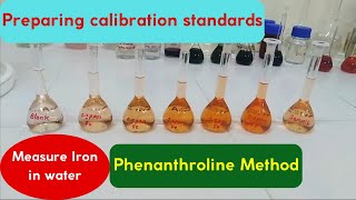 Measurement of Iron in waterPhenanthroline methodPreparation of sample amp calibration standards II [upl. by Aiuqram]