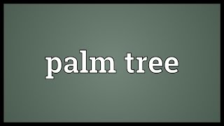 Palm tree Meaning [upl. by Rebmyt]