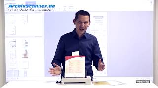 Der beste Scanner fürs Büro Unterschiedliches Papier und Umschläge scannen mit dem Fujitsu fi800R [upl. by Sirrap]