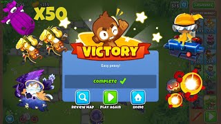 BTD6 MOAB Madness Quest with Wizard Paragon [upl. by Vidda850]