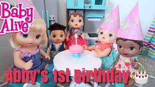 BABY ALIVE Abbys Birthday Party baby alive videos [upl. by Rolanda]