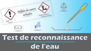 Test de reconnaissance de leau 💦  Sulfate de cuivre anhydre  Expérience  Physique Chimie [upl. by Jorgenson21]