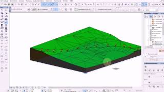 Archicad 17 Straße folgt Gelände mit Morph [upl. by Nolahc]