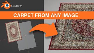 Realistic carpet from any image under 2 minutes Blender Quick Tips [upl. by Eri]