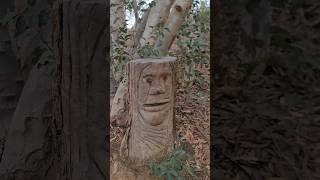 Tree stump wood carvings at Chollas Lake artwork woodcarving JemOfDaNile lake sandiego peace [upl. by Seth]