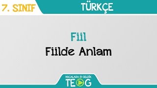 Fiil  Fiilde Anlam [upl. by Johansen]