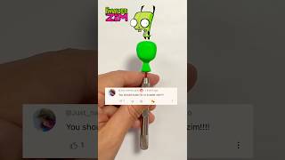 Making GIR polymer clay figurine invaderzim howto sculpture diy asmr invader [upl. by Anitsugua]