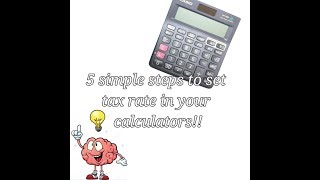 How to set tax rate in Casio MJ120D calculator [upl. by Isador623]