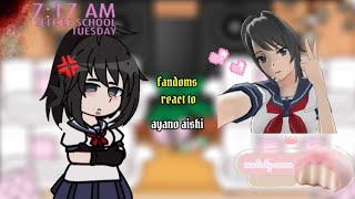 fandoms react to each other yandere simulator 🌷29YANDERE SIM🔪🌸 [upl. by Euqinommod]