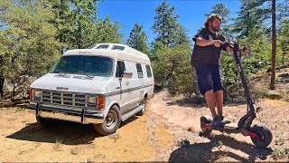 Is it TOO FAST 2wd Offroad EScooter TEST while living in a Camper Van [upl. by Aken]