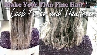 MAKE YOUR THIN FINE HAIR LOOK FULLER AND HEALTHIER  Watch how i Cut and Curl it [upl. by Atinnor]