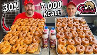 Ohios 7000 Calorie quotDirty Thirtyquot 30 Glazed Donuts Eating Challenge [upl. by Zulch386]