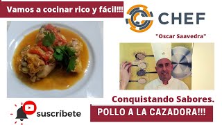 Como hacer Pollo a la Cazadora Es tan fácil y muy rápido [upl. by Atsyrt]