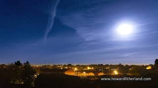 Time lapse video of the moon and stars over a housing estate in Buckley Wales [upl. by Niliak]