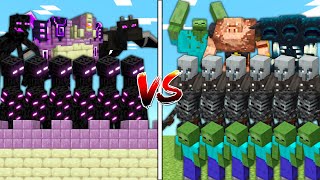 END CASTLE vs EVERY MINECRAFT ARMY in Mob Battle [upl. by Merell992]