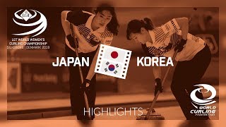 HIGHLIGHTS Japan v Korea  bronze medal game  LGT World Womens Curling Championship 2019 [upl. by Erasmus295]