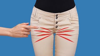 Great sewing tip how to fix creases on trousers easily [upl. by Leiba650]