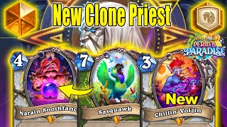 Best Clone Priest Deck With NEW Strong Legendary Cards At Perils in Paradise  Hearthstone [upl. by Chisholm]