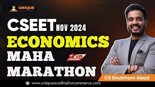 CSEET NOV 2024  ECONOMICS  MAHA MARATHON  CS SHUBHAM ABAD [upl. by Gnouh]