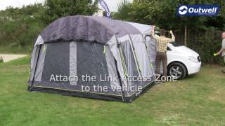 How to pitch an Outwell Smart Air DriveAway Awning  Innovative Family Camping [upl. by Kawasaki]