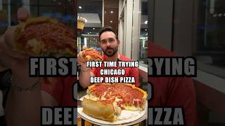 First Time Trying Chicago Deep Dish Pizza shorts [upl. by Merle598]