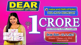 LOTTERY SAMBAD DEAR 1 PM 22112023 NAGALAND LOTTERY LIVE DEAR LOTTERY LIVE LOTTERY SAMBAD [upl. by Trebeh]