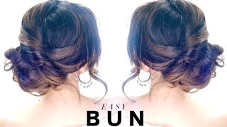 3Minute Elegant SIDE BUN Hairstyle ★ EASY Summer Updo HAIRSTYLES [upl. by Robinet]