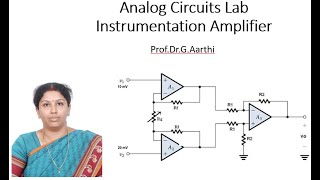 Instrumentation Amplifier using OpAmp IC741 [upl. by Leihcim]