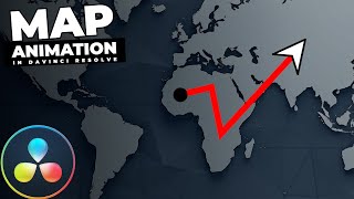 Map LINE ANIMATION Tutorial In Davinci Resolve [upl. by Bausch]