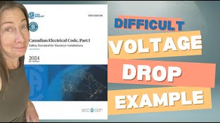 Difficult Voltage Drop Example from Section 8 of Canadian Electrical Code CEC [upl. by Finnigan939]